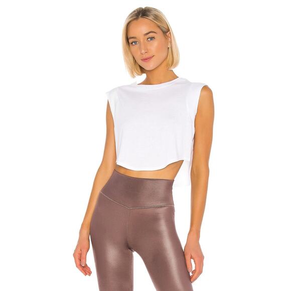 Alo Yoga Echo Tee - S - White - Picture 3 of 5